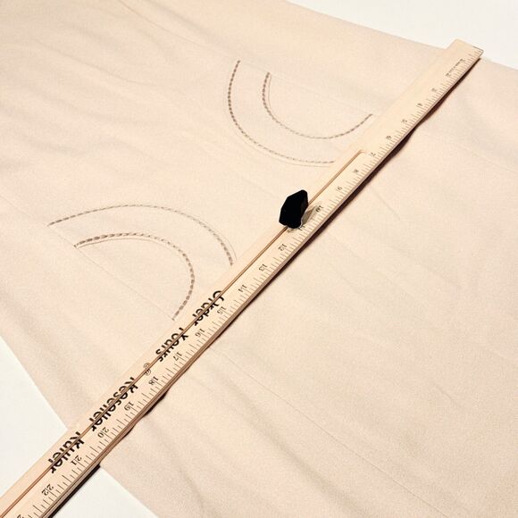 Boden Beige Wool Shift Dress Decorative Stitching Women's Size 8 Long - Picture 14 of 15